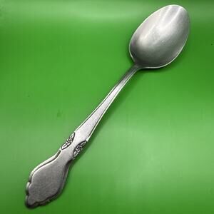 Oneida Northland MUSETTE 8" Serving Table Spoon Stainless Steel Flatware Floral